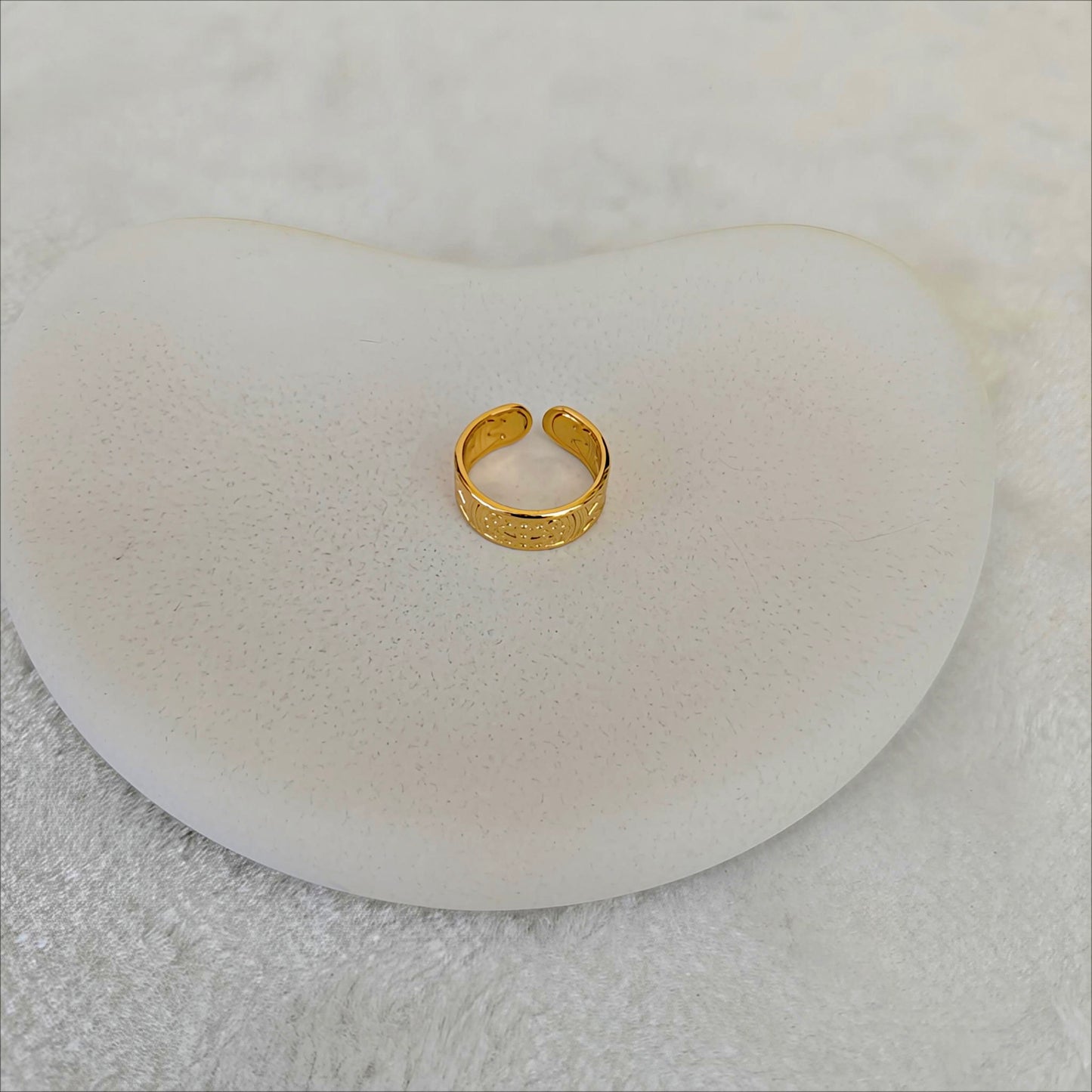Gold Minimalist Band Adjustable Ring