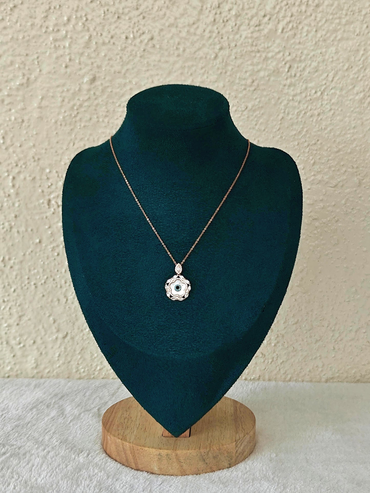 The Serenity Bloom: Sapphire & Diamond Accent Pendant