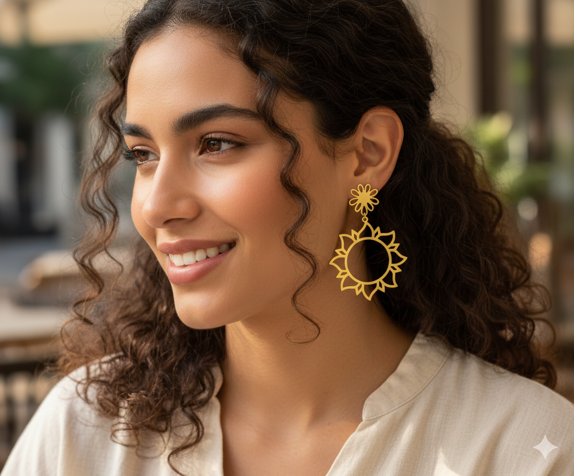 Sunburst Dangle Earrings