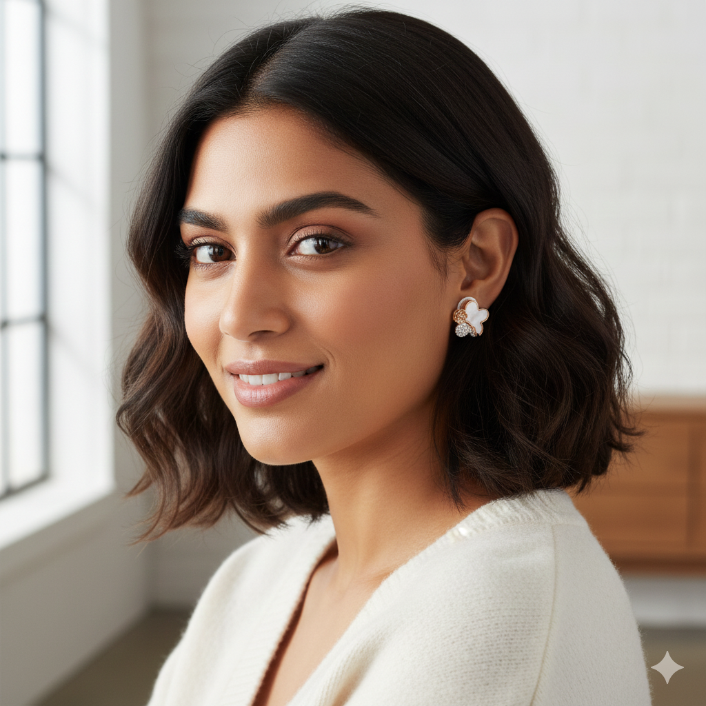 Dramatic Black Cubic Zirconia Studs