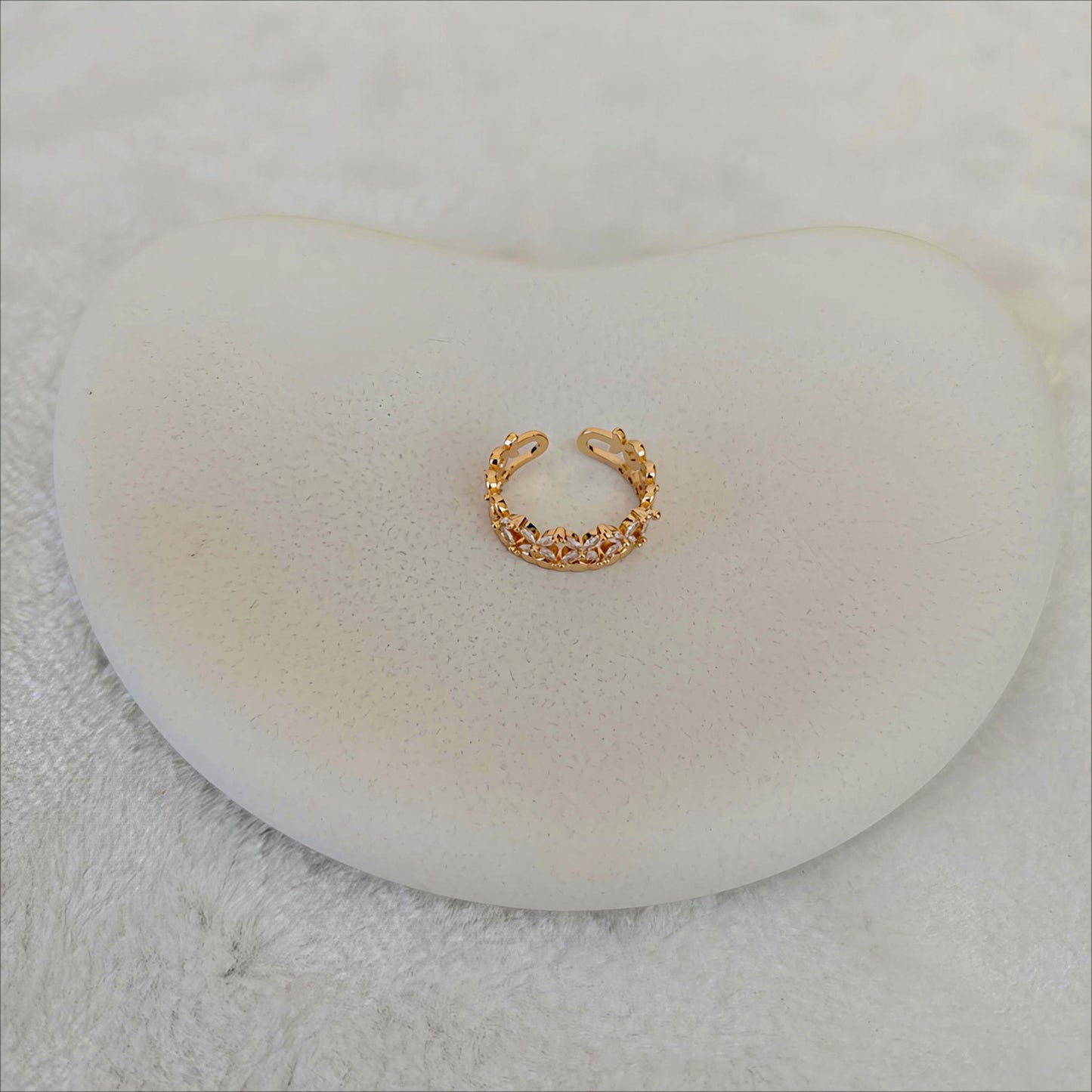 Flower Cluster Adjustable Ring