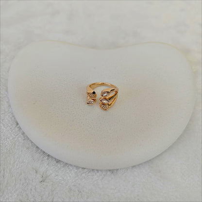 Rose Gold Marquise Crystal Wrap Ring