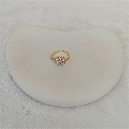 Crystal Cluster Adjustable Ring