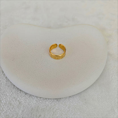 Gold Minimalist Band Adjustable Ring