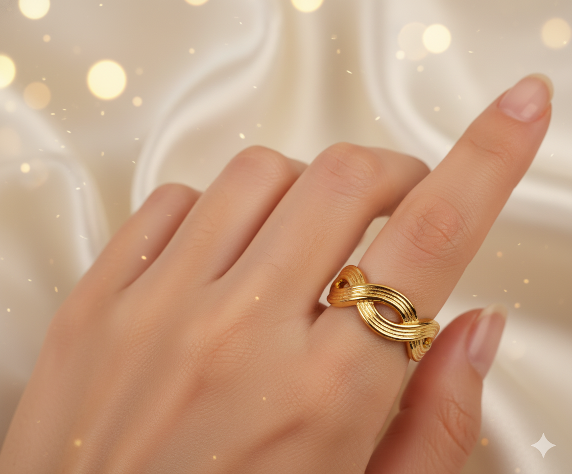 Braided Band Adjustable Ring