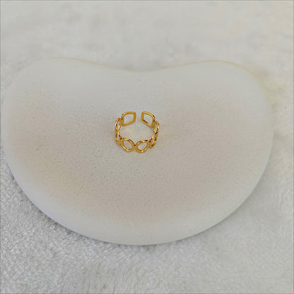 Geometric Cutout Adjustable Ring