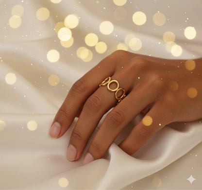 Geometric Cutout Adjustable Ring