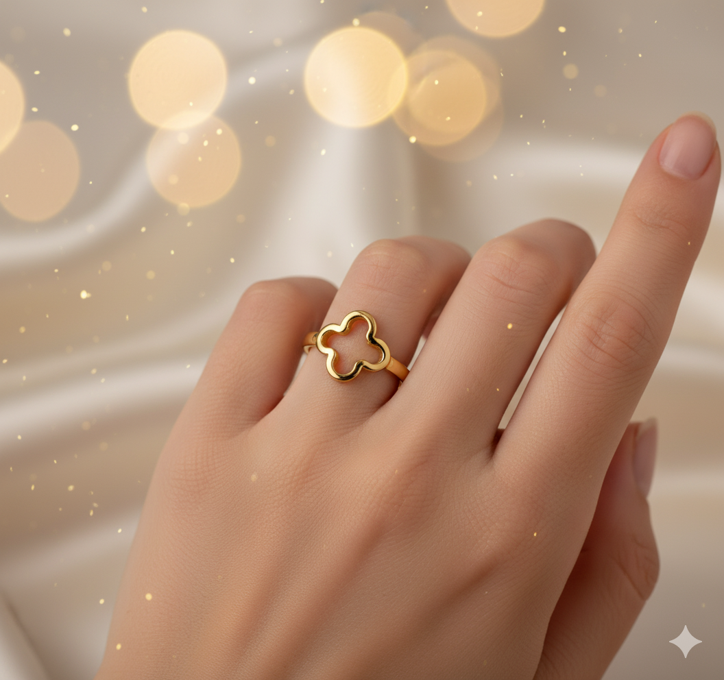 Open Clover Adjustable Ring