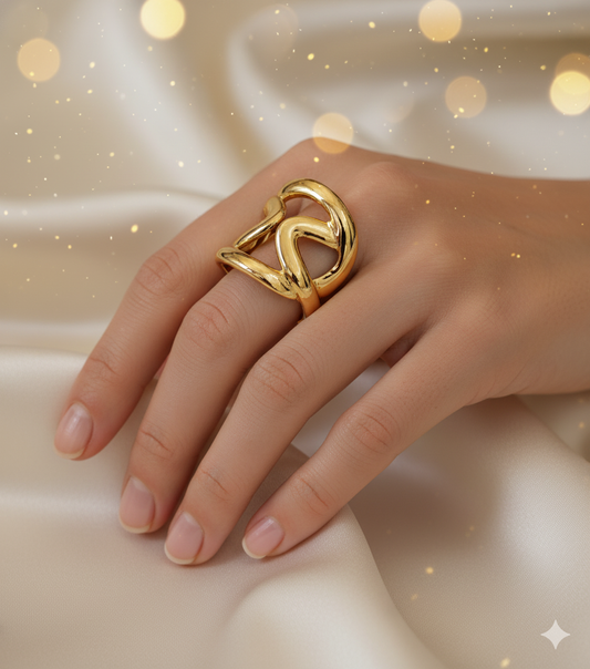 Intertwined Statement Adjustable Ring