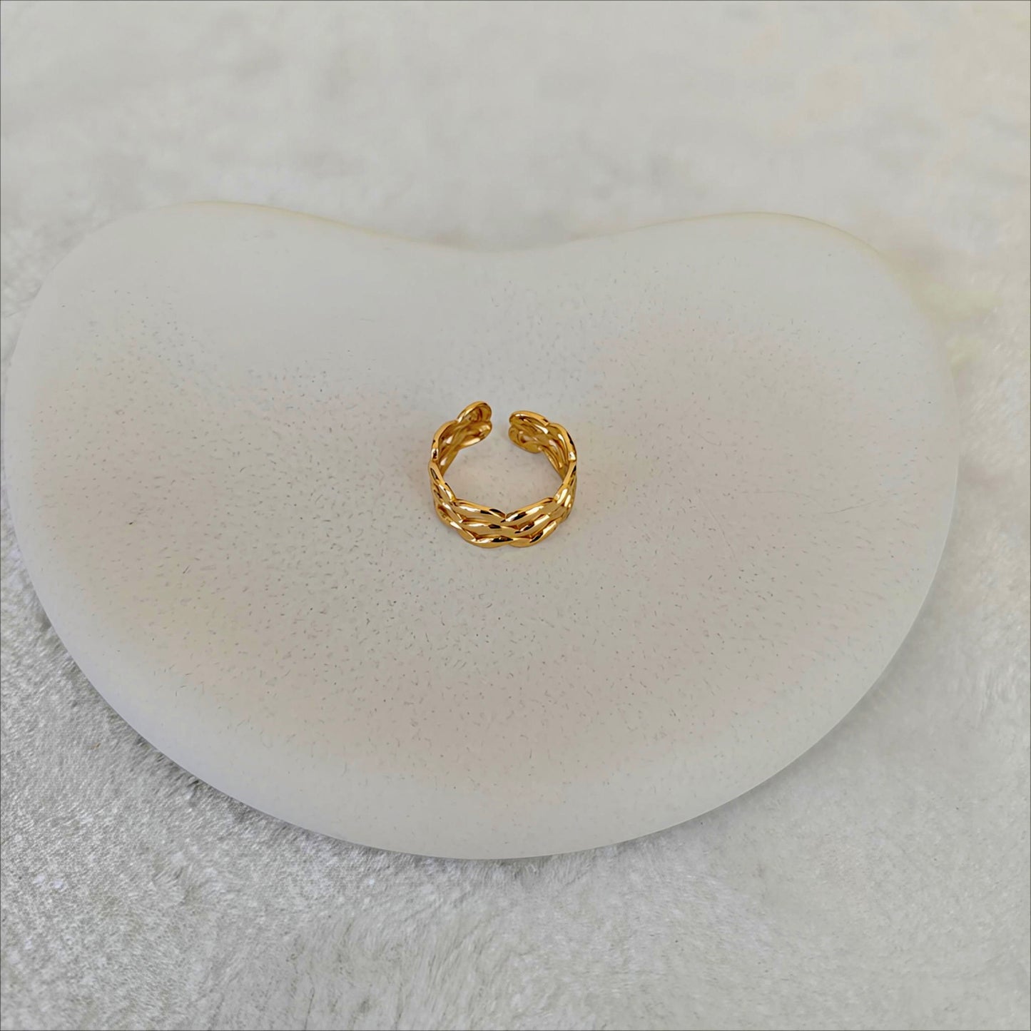 Braided Band Adjustable Ring