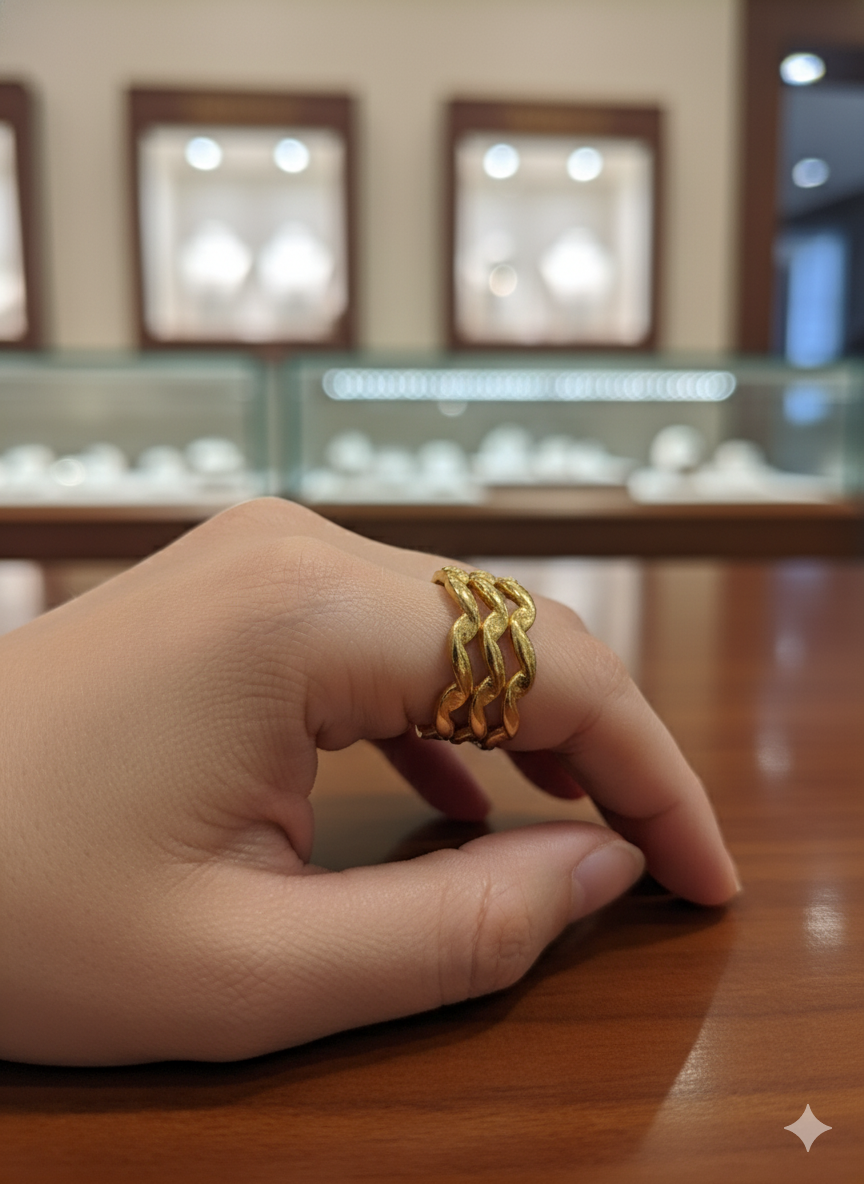 Braided Band Adjustable Ring