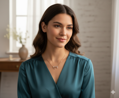 Rose Gold Sparkle and Star Necklace