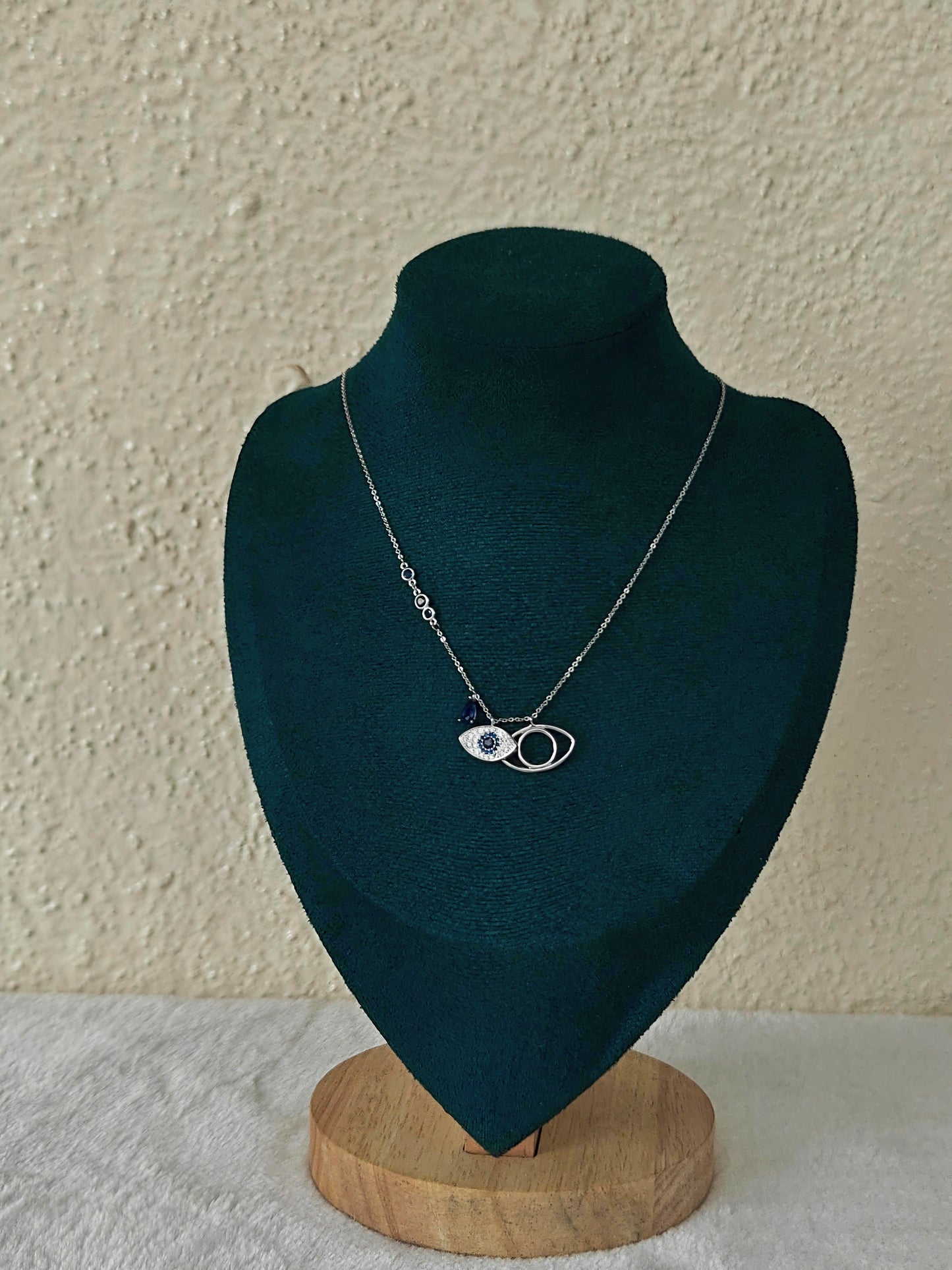 Silver Evil Eye Protection Necklace
