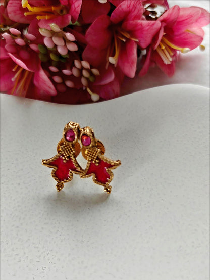 Temple Charm Necklace Set Magenta